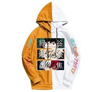 Pullover My Hero Academia Felpa Con Cappuccio New 3D Felpa A Maniche Lunghe Carina In Bianco E Nero Top Felpa Con Cappuccio Da Uomo/Donna Cartoon Element (S,color 04)