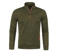 Pullover Oversize Uomo Manica Lunga 1/4 Zippé Sportswear Leggero Caldo Tinta unita Camicetta Casual Confortevole Felpa Pullover Lunga Felpe Vestiti Felpe Retro Allenamento Sport, verde, XXXL