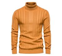 Pullover Slim Fit Uomo Tertleneck Men Casual Solid Color Striater Magioni di Base
