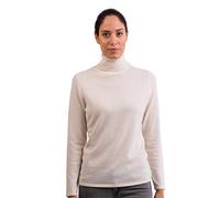 Pullover | Sweater | Maglione Dolcevita da Donna 100% Cachemire (Bianco, S)