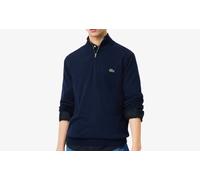 Pullover Uomo Lacoste Cotone Mezza Zip Collo Alto AH9501 166 Blu