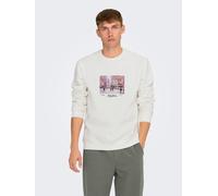 Pullover uomo ONLY&SONS stampa girocollo manica lunga casual moderno versatile