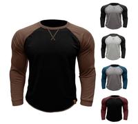 Pullover Uomo Vendita, Colori a Contrasto Felpa Uomo Maglie Senza Cappuccio Maglioni e Felpe Girocollo Sweatshirt Palestra Canotta Bodybuilding Maglia di Tuta Sportiva Casual Pullover Top Underwear