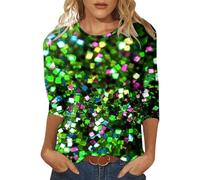 Pullover Verde Donna Maniche qualità Una Celeste Panna Integrato Scozzese Completo Arricciata Figlio Riflettente Gotiche Pietre Calde Ricamata Streetwear Outdoor Urban Scollati