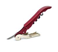 Pulltap's Genuine Classic 500 - Cavatappi con leva a doppia cerniera per chiavi per vino, colore: Bordeaux mancino