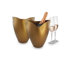 Pulltex Secchiello portaghiaccio/Raffreddachampagne - Oro - Acrilico