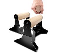 PULLUP & DIP Maniglie palestra con impugnatura ergonomica in legno e acciaio molto resistente - Push up bar antiscivolo per l'allenamento di forza - Parallele calisthenics