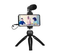 Pulluz Live Broadcast Smartphone Video Vlogger Kit Kit Microfono + Treppiede Mou