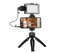 Pulluz Live Broadcast Smartphone Voto Vlogger Kit Vlogger con microfono + Lampad