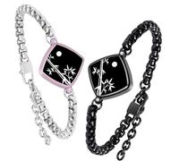 PULOMI Braccialetti tattili a lunga distanza, con telecomando luminoso, per coppie, relazioni a lunga distanza, fidanzata, fidanzato, festival, regali per amanti