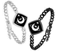PULOMI Braccialetti tattili a lunga distanza, con telecomando luminoso, per coppie, relazioni a lunga distanza, fidanzata, fidanzato, festival, regali per amanti