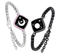 PULOMI Braccialetti tattili a lunga distanza, con telecomando luminoso, per coppie, relazioni a lunga distanza, fidanzata, fidanzato, festival, regali per amanti