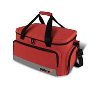 Pulox Borsa di Pronto Soccorso rossa completa con contenuto - Sacca di emergenza medica professionale e grande per servizi di emergenza