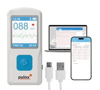 Pulox PM10 - Dispositivo ECG monocanale mobile - Monitor ECG con analisi, USB, app per smartphone e software per PC