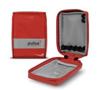 Pulox Portafiale piccolo in rosso (vuota) - robusta valigetta per farmaci - Ampollario fiale per 7 ampolle (12 x 8 x 4 cm)