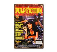 Pulp Fiction Poster Film Movie Vintage Retro Metal Decor Metalign Metal Vintage Tin Sign Size: approx. 20 * 30cm/ 7.8 * 11.8 inch(L * W)