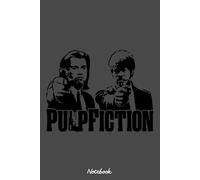 Pulp Fiction Stencill Style Notebook: Diary, Matte Finish Cover, Planner, Journal, 6x9 120 Pages, Lined College Ruled Paper