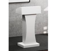 Pulpito Mobile Pulpito da Terra a Forma di Arco Ripiano Regolabile for chiese, aule, ristoranti, Reception e uffici(White)