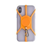 Pulpo - Cinghia di sicurezza per telefono, ideale per lo sport, colore: Arancione
