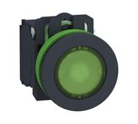 PULS.FLUSH LUM.VERDE LED 24V AC 1NA 1NC