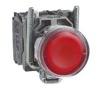 XB4BW34B5 - Pulsante illuminato con LED 24 V, 1 NC/1 NO, a pressione