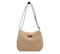 Pulsa A Spalla Di Cannuccia - Borsa Estiva Naturale, Borsetta Per Imbracatura Casual Intrecciata | Satchel Di Paglia Incrociata Fatta A Mano Per Le Donne Che Incontri, Viaggi, Shopping, Vacanze, Passe