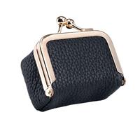 Pulsa Per Le Donne In Pelle Per Donne - 6,5x3,5x4,5 Cm Portafoglio Da Viaggio, Usate A Lungo Termine Porta Del Cambio Della Borsa, Porta Cosmetica A Portata Di Accompagnamento Con Blocco Bacio