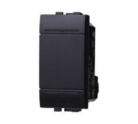 Pulsante 16A, Modulo nero, Compatibile Con BTicino Living, frutti, interruttori, pulsanti, deviatori, dimmer, sensori, PIR, buzzer, Per Placche originali e compatibili