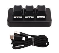 Pulsante 3 tastiera Mini Controllo personalizzata Casa programmabile USB Macro con shell di plastica ABS ed effetti della luce LED per la programmazione del computer e il lavoro