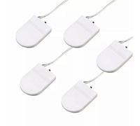 Pulsante 5pcs Porta batteria, supporto per celle di moneta CR2032 Scatole di archiviazione della batteria BATTERE con lead sull'interruttore Off (Bianco)