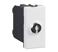 Pulsante a chiave Bticino MatixGO 2P 1 modulo bianco JW4013OFF