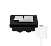 Pulsante A Filo - Doppio Da 1,85 Pollici | Attuatore Per Serbatoio WC In Acciaio Inossidabile ABS - Moderno Interruttore A Pulsante Sostitutivo Per Cisterna Da Bagno Che Offre Design Durevole, Funzion