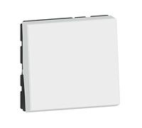 Pulsante a incasso luminoso compatto con spia Mosaic Easy-led 6 A - 2 moduli con spia in dotazione - Pulsante Legrand permette di individuare il controllo al buio.