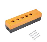 Pulsante a Interruttore Controllo Stazione Scatola 22mm 5 Fori Giallo e Nero