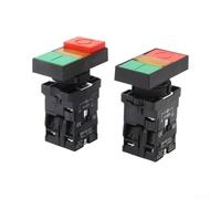 Pulsante a pressione 22 mm doppio pulsante start stop con indicatore LED impermeabile IP65 per industria meccanica auto 4 pezzi