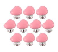 Pulsante a pressione per WC a forma di amore, con interruttore di colore, decorazione per serbatoio dell'acqua del bagno a forma di cuore, per rosa, giallo, rosso, bianco, confezione da 5/10 (rosa)