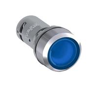 Pulsante a testa piatta con anello metallico illuminato serie CP CP1-31L-10 | 10186446