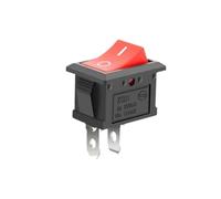 Pulsante Alzacristalli Interruttore a pulsante per AC 6A/250V 5 | Interruttore a pulsante per AC 6A/250V 5 pezzi KCD1 2P/ 4P/ 6Pin ON/OFF Interruttore di posizione a bilanciere Luce Rosso