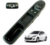 Pulsante alzacristallo compatibile per Peugeot 207 (2006-2014) controllo alzacristallo anteriore sinistro (conducente) con specchietti retrovisori pieghevoli 6554QA 9654859677