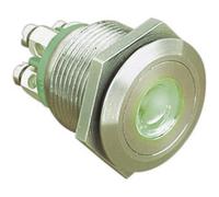 Pulsante antivandalo 24 V/DC 0.05 A 1x Off / (On) Bulgin MPI001/TERM/GN IP66