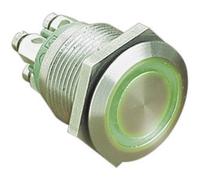 Pulsante antivandalo 24 v/dc 0.05 a 1x off / on bulgin mpi002/term/gn ip66