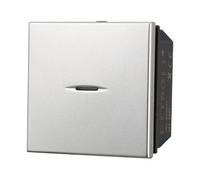 Pulsante assiale 16A, 2 moduli, Moduli grigi, grigio, Compatibile Con BTicino Axolute, frutti, interruttori, pulsanti, deviatori, dimmer, sensori, PIR, buzzer, Per Placche originali e compatibili