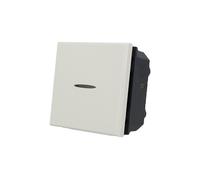 PULSANTE ASSIALE 2M 1P BIANCO SILVER GRIGIO NERO COMPATIBILE AXOLUTE