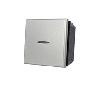 PULSANTE ASSIALE 2M 1P BIANCO SILVER GRIGIO NERO COMPATIBILE AXOLUTE