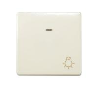 Pulsante avorio con incisione luce 10 A 250 V