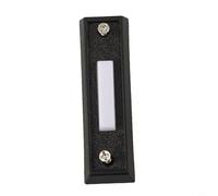 Pulsante campanello cablato con luce da parete nero | Materiale ABS, visibilità LED in condizioni di scarsa illuminazione, indicatore visivo del campanello