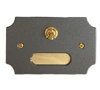 Pulsante Campanello grafite antracite esterno porta nome scatola 503 80x125 p611-g