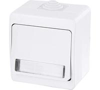 Pulsante campanello, targhetta per nome IP54, All-in-One, serie G1, bianco puro