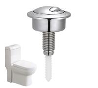 Pulsante cisterna WC a doppio scarico - Pulsante di scarico universale da 8,7 x 5,8 cm | Compatibile con Siamp Optima 49 Twyford | Ricambio coperchio cisterna in ABS resistente