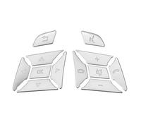 Pulsante Controllo Crociera Per Benz Per CLA Per GLA 2014 2015 Classe E W212 2010-2014 Pulsante Interruttore Al Volante Per Auto Kit Trim Copertura Adesivo Controllo(Argento)